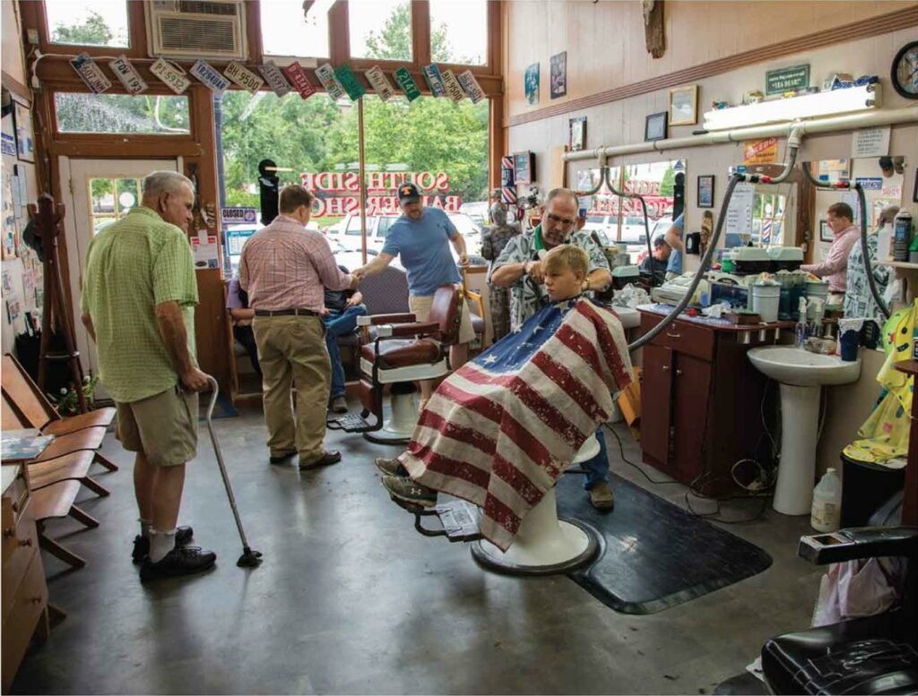 SOUTHSIDE BARBERSHOP from "A Tennessee Portrait", p. 139