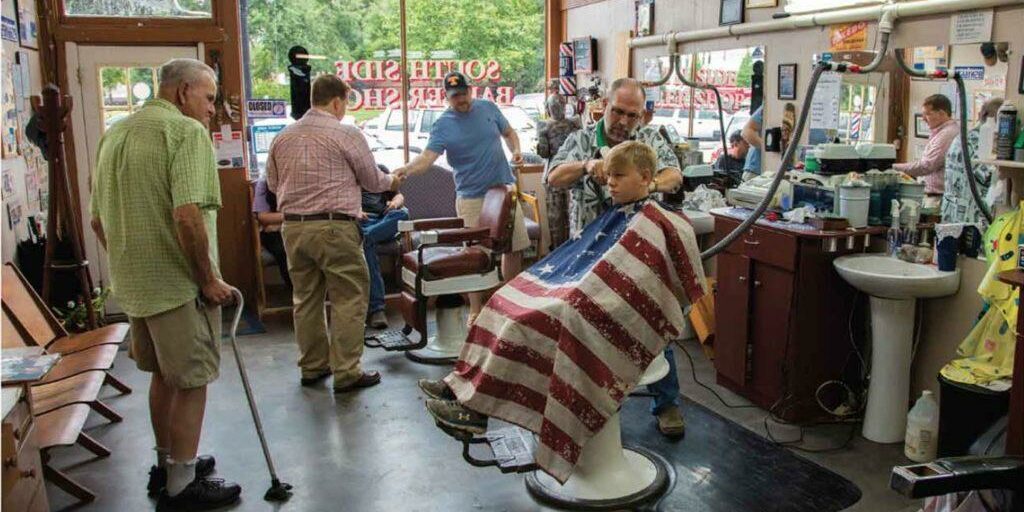 SOUTHSIDE BARBERSHOP from "A Tennessee Portrait", p. 139
